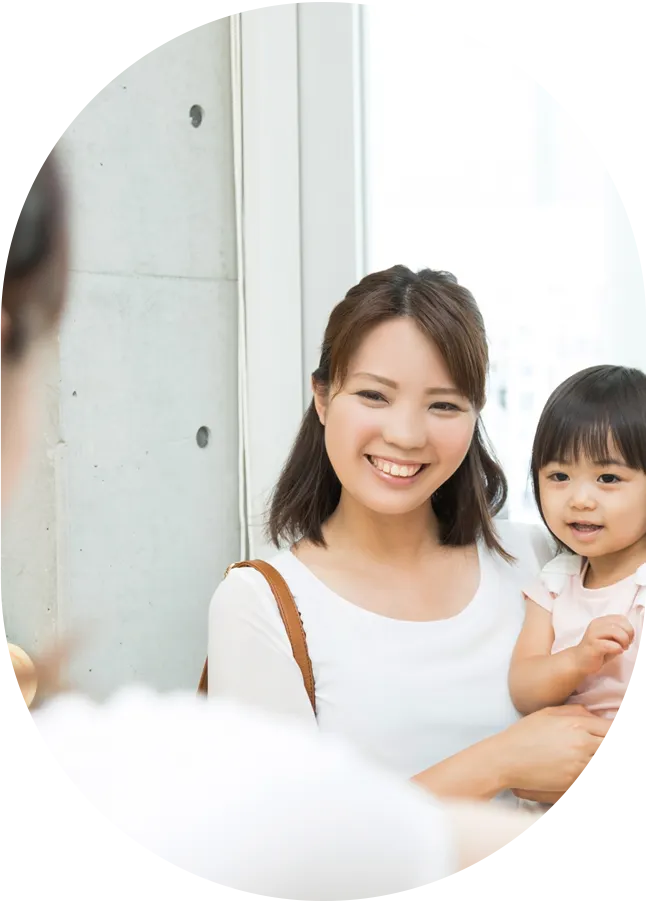 託児の受付の写真